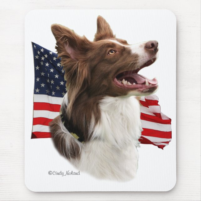 Tapis De Souris Tête rouge de border collie avec le mousepad de (Devant)