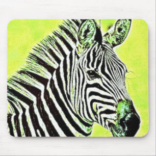 Tapis De Souris Tête verte Mousepad de zèbre