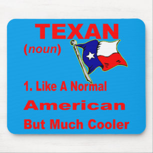 Tapis De Souris Texan Comme Un Américain Normal Mais Glacière #