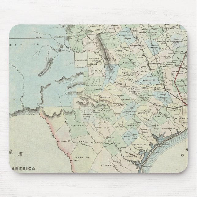 Tapis De Souris Texas des États-Unis d'Amérique (Devant)