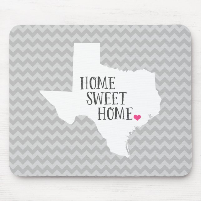 Tapis De Souris Texas Home State Chevron Mouse Pad (Devant)