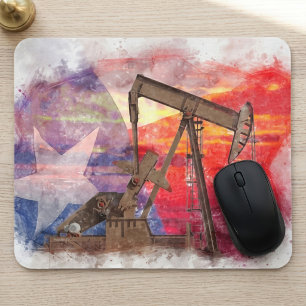 Tapis De Souris Texas Oil Pumpjack : patrimoine artistique de l'Ét