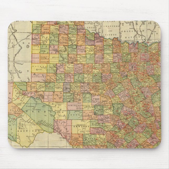 Tapis De Souris Texas par Rand McNally (Devant)