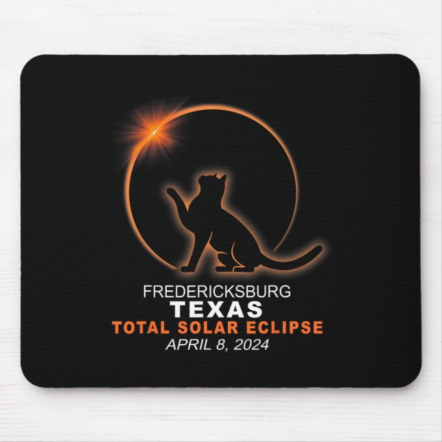 Tapis De Souris Texas Total Solar Eclipse 2024 (Devant)
