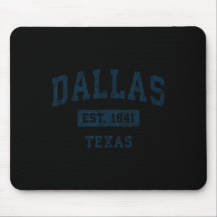 Tapis De Souris Texas Tx Vintage Sports Design Navy Imprimer