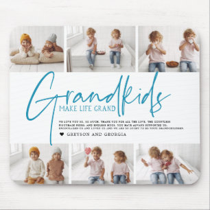 Tapis De Souris Texte bleu Grandkids Make Life Grand Photo