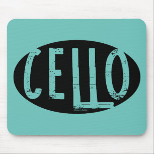 Tapis De Souris Texte brut ovale cello