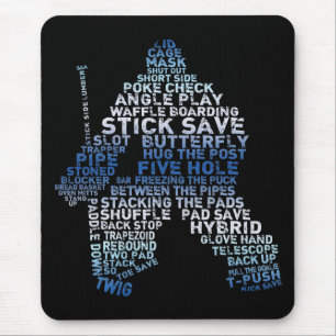 Tapis De Souris Texte de gardien de hockey Mousepad