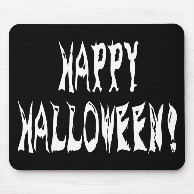 Tapis De Souris Texte Halloween fantôme (Devant)