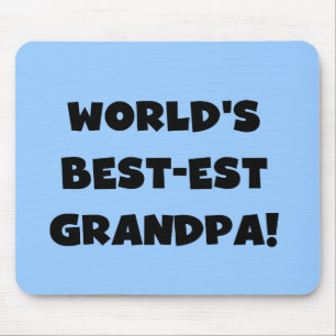 Tapis De Souris Texte noir ou blanc de grand-papa du Meilleur-est