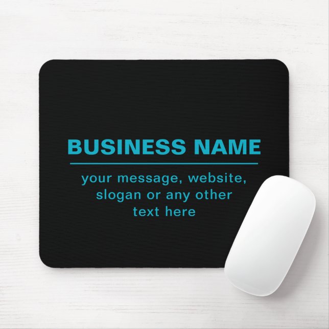 Tapis De Souris Texte personnalisable pour l'entreprise, etc. Noir (Avec souris)