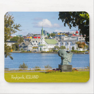 Tapis De Souris Texte personnalisé Reykjavik, Islande