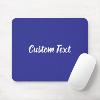Tapis De Souris Texte personnalisé sur fond bleu avec écriture bla