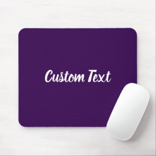 Tapis De Souris Texte personnalisé sur violet foncé avec écriture