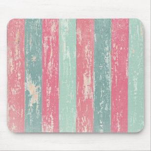 Tapis De Souris texture de clôture en bois rose et vert
