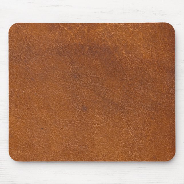Tapis De Souris Texture en cuir Brown de Faux (Devant)