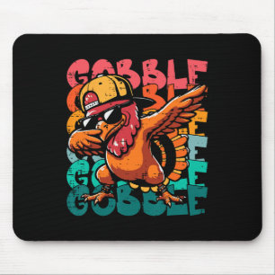 Tapis De Souris Thanksgiving Turkey Dab Gobble Funny Toddler Boys