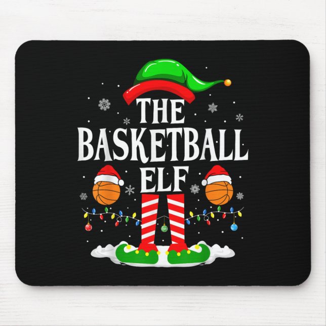 Tapis De Souris The Basketball Elf Bball Xmas Basketball Christmas (Devant)