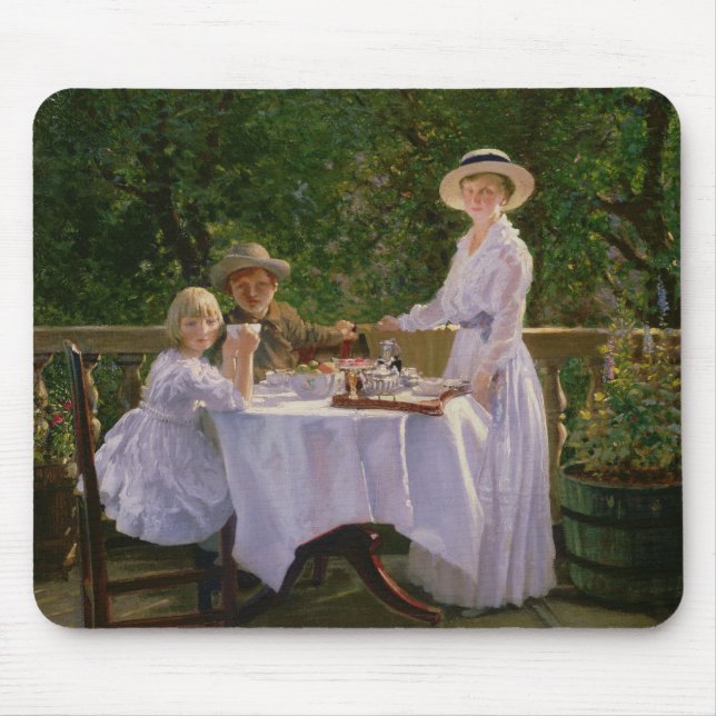 Tapis De Souris Thé d'après-midi d'été (Devant)