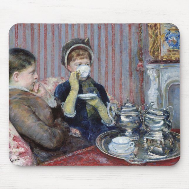 Tapis De Souris Thé de l'après-midi, Mary Cassatt (Devant)