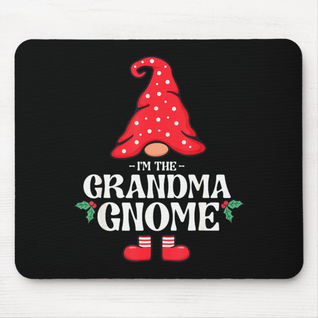 Tapis De Souris The Grandma Gnome Funny Family Matching Group Chri (Devant)