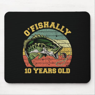 Tapis De Souris Thème de fête d'anniversaire de pêche O'fishally 1