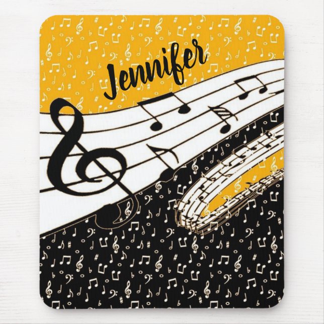 Tapis De Souris Thème de musique Gold personnalisée (Devant)