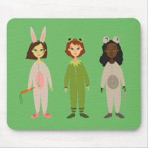Tapis De Souris Thème des amies en pyjama pour filles mignonnes