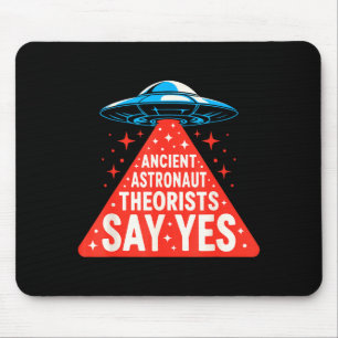 Tapis De Souris Théoriciens des anciens astronautes Ufo Alien vais