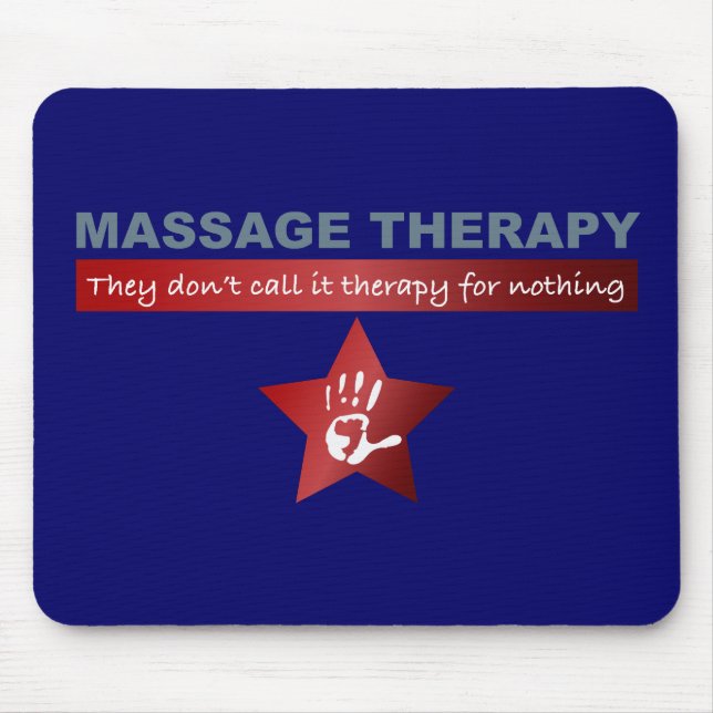 Tapis De Souris Thérapie de massage en rouge rubis (Devant)