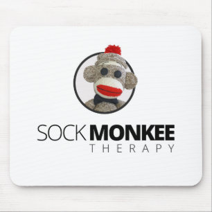 Tapis De Souris Thérapie de Monkee de chaussette - cercle Mousepad