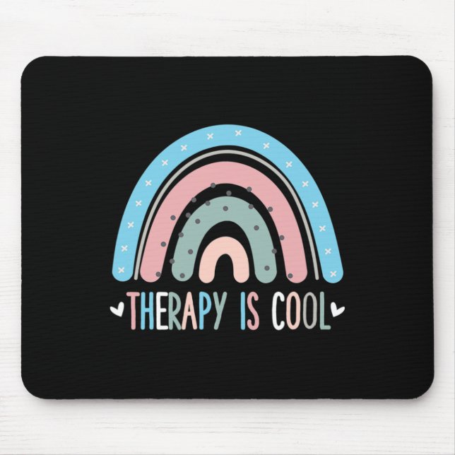 Tapis De Souris Thérapie est un thérapeute Cool de sensibilisation (Devant)