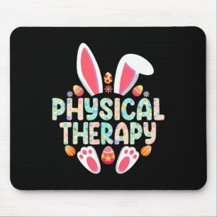 Tapis De Souris Thérapie physique Bunny de Pâques Thérapiste physi
