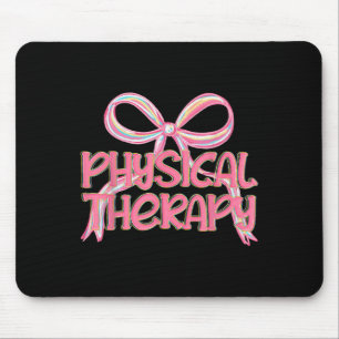 Tapis De Souris Thérapie physique Coquette rose esthétique Bow Y2k