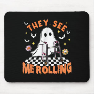Tapis De Souris Thérapie Physique Halloween Ils Me Voient Rolling 