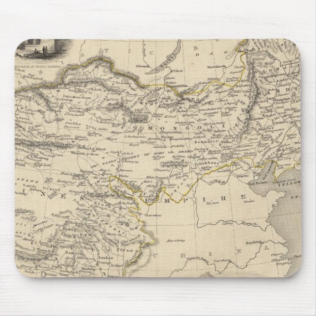 Tapis De Souris Thibet, Mongolie et Mandchouria (Devant)
