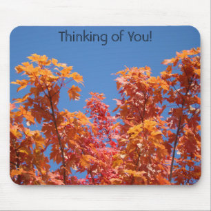 Tapis de souris Thinking of You ! feuilles d'arbre