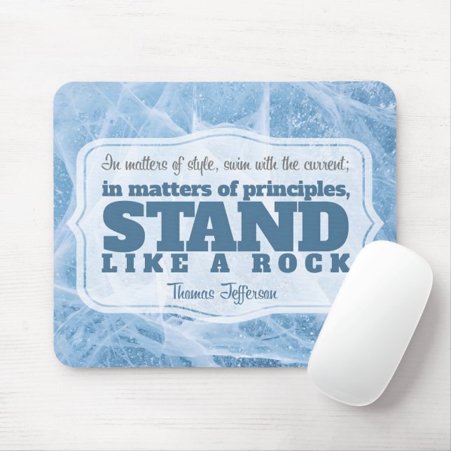 Tapis De Souris Thomas Jefferson Citation Inspirationnelle "Princi (Avec souris)