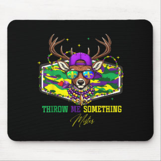 Tapis De Souris Throw Me Soing Mister Mardi Gras Deer Beads Fleur 