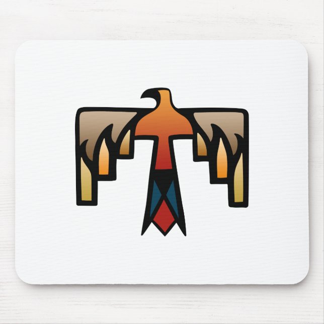 Tapis De Souris Thunderbird - symbole indien indigène (Devant)