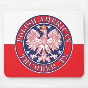 Tapis De Souris Thurber Texas Polonais Aigle Américain