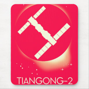 Tapis De Souris Tiangong-2 China space station space art.