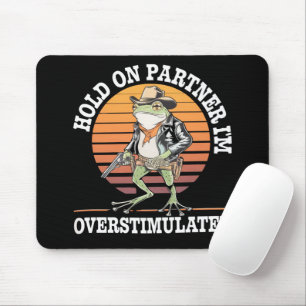 Tapis De Souris Tiens Bon Partenaire Je Suis Un Cowboy Grenouille 
