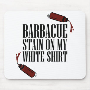 Tapis De Souris Tige barbecue sur mon blanc