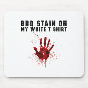 Tapis De Souris Tige Barbecue Sur Mon Blanc