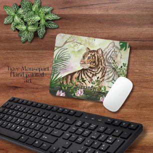 Tapis De Souris Tigre de la Jungle et nappes d'eau Personnalisées