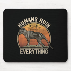 Tapis De Souris Tigre de Tasmanie Thylacine Australian Extinction 