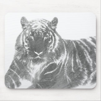 Tapis De Souris Tigre noir et blanc