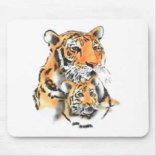 Tapis De Souris Tigress and cub