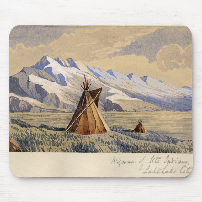 Tapis De Souris Tipi des Indiens d'Ute, Salt Lake City (Devant)
